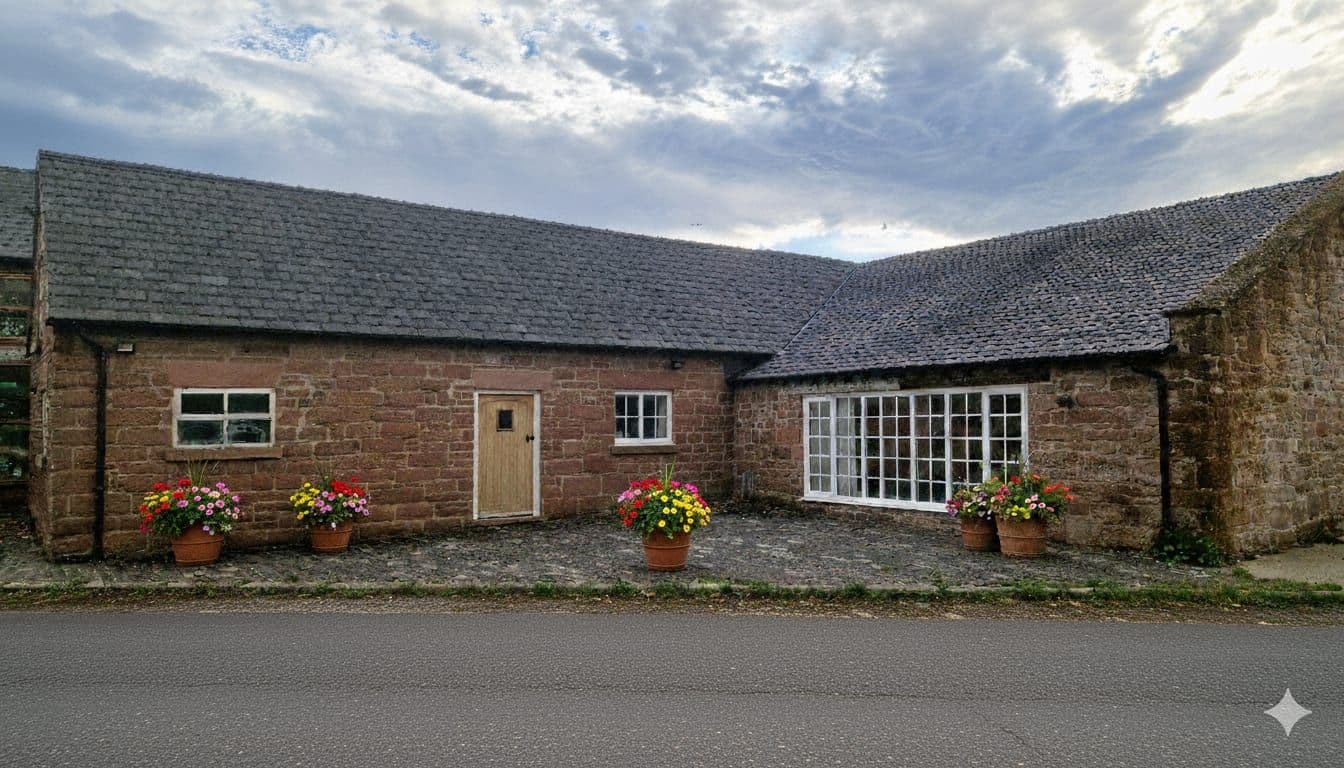 The Barn House during its renovation